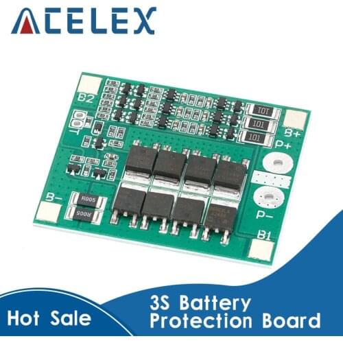 3S 25A Li-ion 18650 BMS PCM Battery Protection Board BMS PCM With Balance For li-ion Lipo Battery Cell Pack Module DIY
