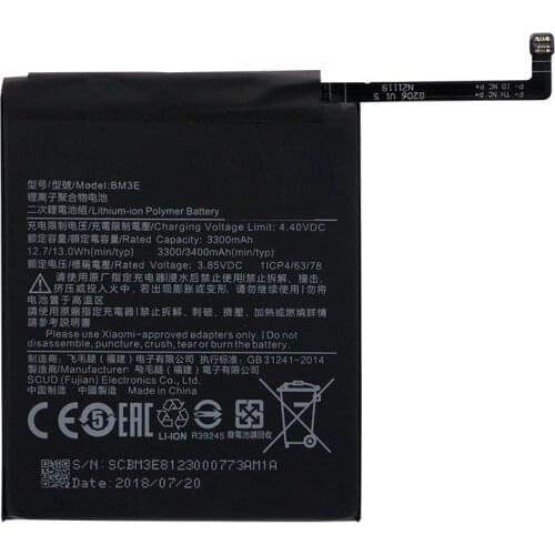 BM3E Phone battery For Xiaomi 8 MI8 M8 3400mAh Mobile Phone Replacement Lithium Polymer BM3E Battery
