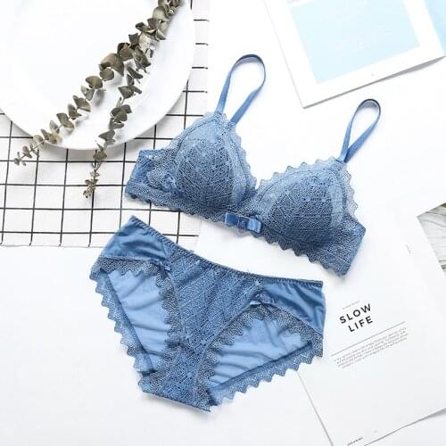 Lilymoda New Arrivals Women Sexy Bralette Wireless Bra Brassiere Lace Sets Triangle Thin Cup Underwear Female Lingerie Soft