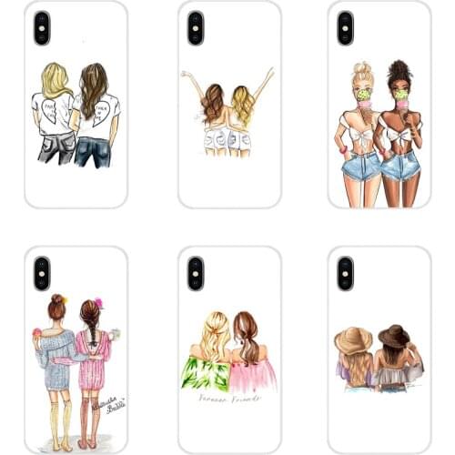 For Huawei Honor 4C 5C 6X 7 7A 7C 8 9 10 8C 8S 8X 9X 10I 20 Lite Pro Accessories Phone Cases Covers Best Friends BFF Matching