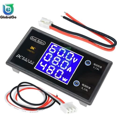 DC 100V 50V 0-10A 0-5A LCD Digital Voltmeter Ammeter Wattmeter Home Car Voltage Volt Current Power Tester Meter Detector