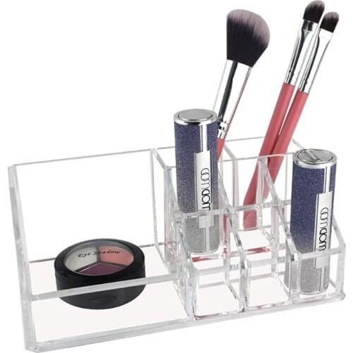 Lipstick Holder Acrylic Lipstick Holder Organizer Case Display Cosmetic Makeup Storage Box Organizer Lipstick plastic Brushes