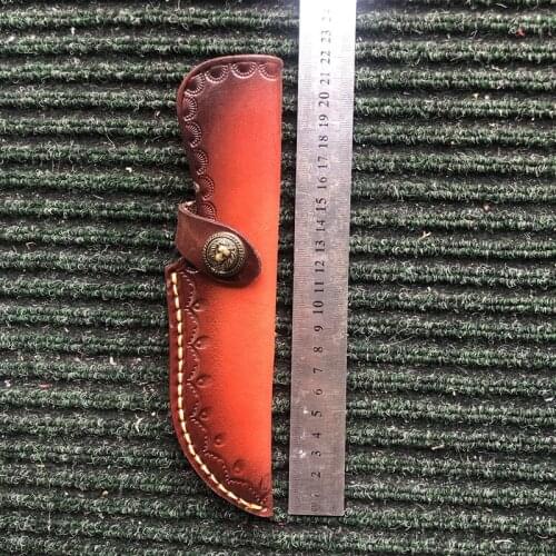 Good Quality EDC Fixed Blade Straight Knife Holder Outdoor Tool Belt Loop Hunt Multi Holster Carry Sheath Leather Scabbard with