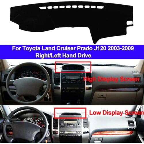 2 Layers Car Auto Inner Dashboard Cover Dashmat Pad Carpet Dash Mat For Toyota Land Cruiser Prado J120 2003 - 2008 2009 LHD RHD