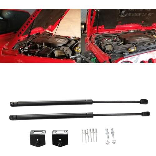 J382 Engine Hood Struts Hydraulic Rod for Jeep Wrangler JK 2007-2017 lantsun