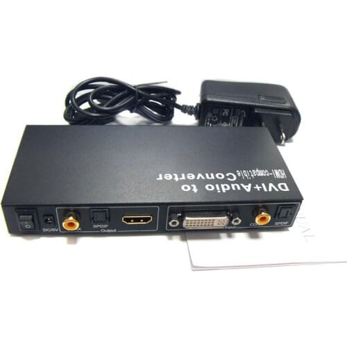 Larryjoe DVI to HDMI-compatible Converter with Spdif/toslink Coaxial Audio in and out