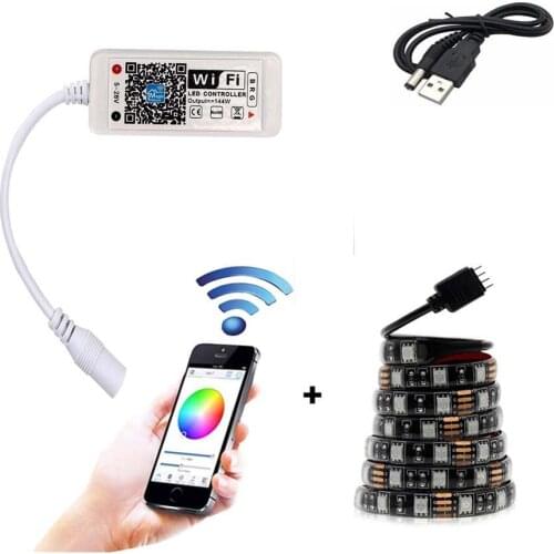 5V USB Strip L 5050SMD RGB USB Charger Strip Lights DC 5V USB Cable Wifi Control
