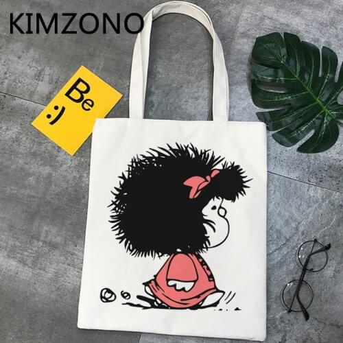 Mafalda shopping bag shopper cotton canvas bolsas de tela bolsa shopper bag jute boodschappentas tote cloth sacolas