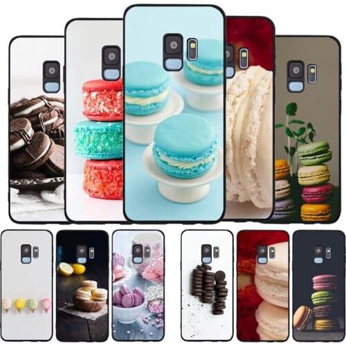Dessert ice cream Macaron Food Soft phone Case For Samsung S20 S10 S9 S8 S7 edge Plus Lite For Note 8 9 10 A6 A7 A8 A9 Cover