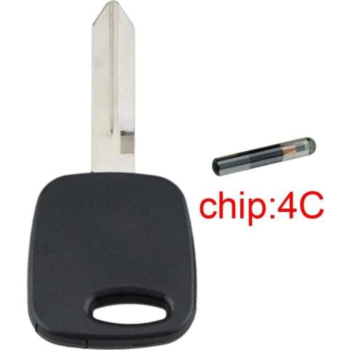 Uncut Blade Blank Auto Car Key Ignition with 4C Transponder Chip HO03-PT Fits for Ford Escape Focus Mazda Tribute Lincoln LS