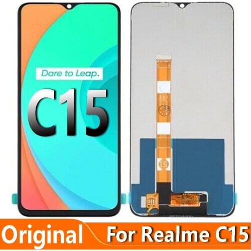 Original Display Replace 6.5" For Realme C15 Qualcomm Edition RMX2195 LCD Touch Screen Digitizer Assembly