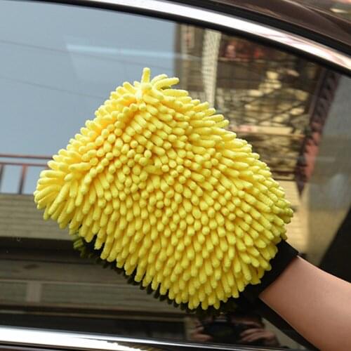 1PCS Double Sided Microfiber Washing Hand Gloves Car Window Cleaning Towel Kitchen Car Accessories Dust Cleaning Glove Household