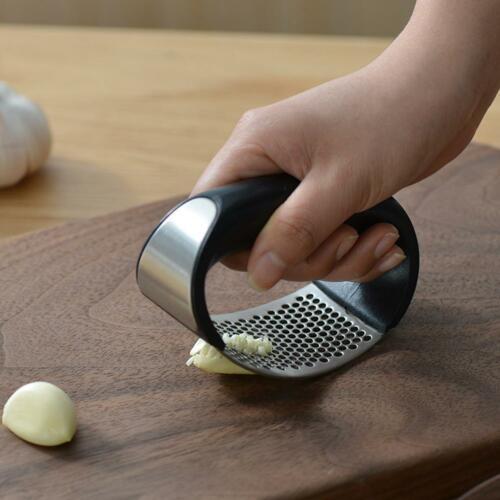 Hot New Home Kitchen Mincer Tool Stainless Steel Garlic Press Crusher Squeezer Masher Useful Kitchen Utensils