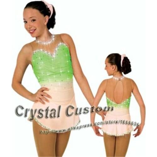 Professional Customized Ice Skating Dresses For Girls With Spandex Graceful New Brand Ice Skating Competition Dress DR2633