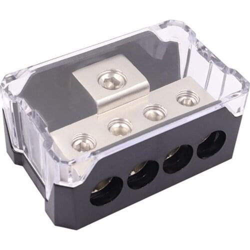 One-out Four Car Junction Box Distribution Blocks Cable Power Ground Distribution Block Car Hub For Car Audio Power Amplifier
