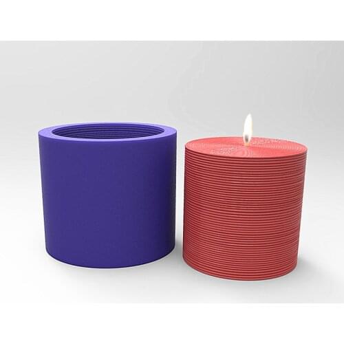 Textured Pillar Shaped Silicone Candle Molds Plaster Portrait Mould Sculpture Mold Candle Ice Cake Chocolate Making Mould17306