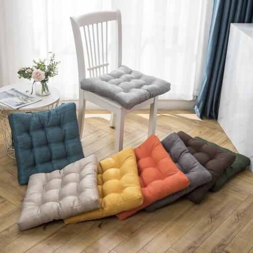High-end Cozy Thicken Square Chair Cushion High-quality Non-slip Lace Up Chair Cushions Outdoor Garden Cushions Pallet Cushion