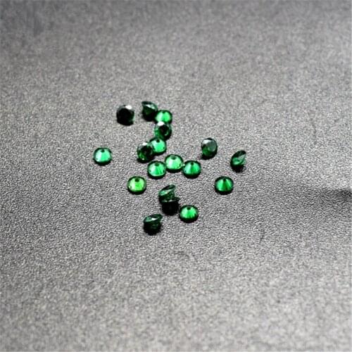 10pcs Emerald Round Faceted Gemstone Brilliant Cut Medium Green Emerald Gem in Small Sizes GE02
