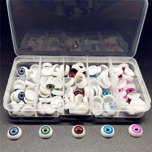 100pcs Mixed Colors 12mm Doll Safety Eyes for Teddy Bear Stuffed Plush Toys Dolls Crochet Puppet DIY Craft Halloween Supplies