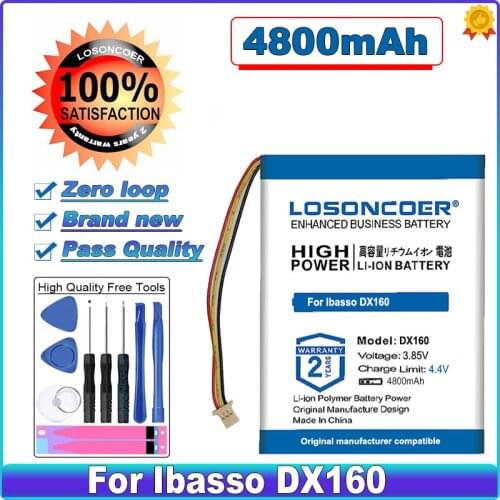 LOSONCOER 4800mAh High Capacity Battery DX160 for Ibasso DX160 DAP Player Battery