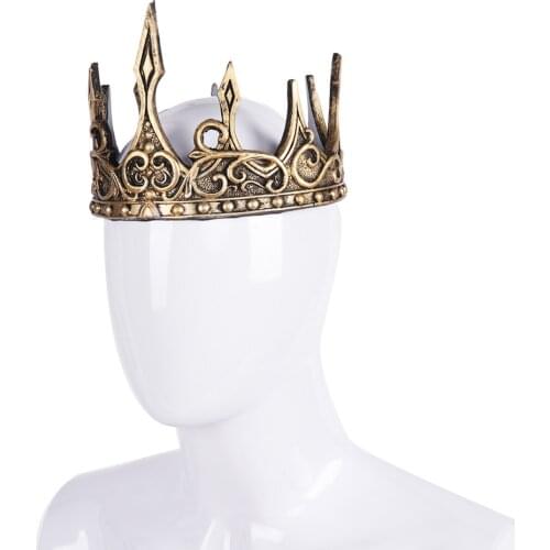 Hair Accessories Vintage Royal Queen King Tiaras Ancient Headdress Medieval Men Royal King Tiaras Crown