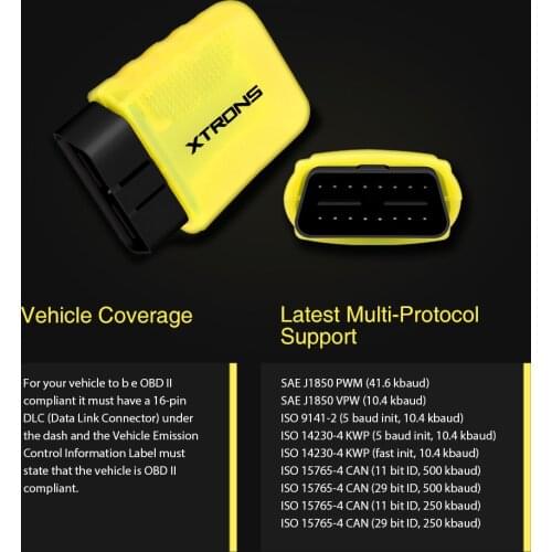 XTRONS OBD04 WiFi OBD2 II Car Auto Diagnostic Scanner Tool Support Cars Mini Vans and Light Trucks