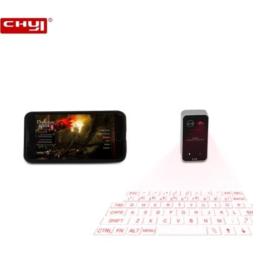 CHYI Bluetooth Wireless Keyboard Virtual Laser Projection Key Pad Rechargeable Mini Portable Keyboard For Smartphone PC Laptop