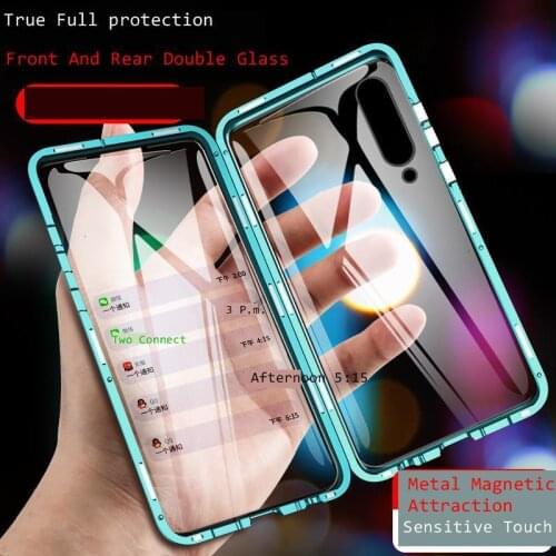 For Xiaomi Mi Note 10 Case Transparent Full Protective Metal Magnetic Double Glass Case Cover For Xiaomi Mi 10t Cc9 Note 10 Pro