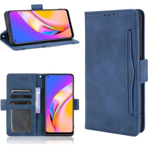 For Oppo Reno5 Z Case Cover Premium Leather Wallet Leather Flip Multi-card slot Cover For Oppo Reno 5Z Reno5 Z Reno5Z Case