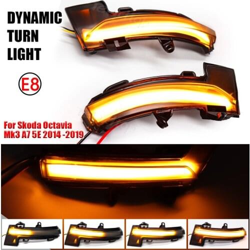 Dynamic Blinker LED Turn Signal Light For Skoda Octavia Mk3 5E 2013-2019 SUPERB Wing Mirror Flowing Indicator