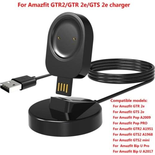 Watch Charger Dock Station Stand Adapter USB Charging Cable Base Holder For Amazfit GTR 2/GT 2E/GTS 2/2e GTS 2 Mini/Bip U/Pro
