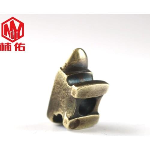 EDC Paracord Brass Knife Beads Retro Industrial MINI Anvil Q Version Copper Pad Mobile Phone Chain