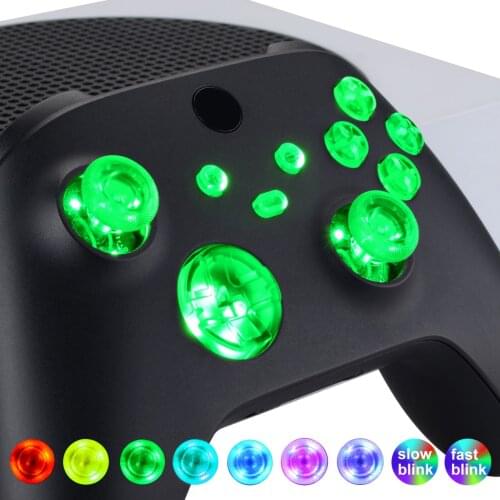 EXtremeRate D-pad Thumbsticks Start Back Sync ABXY Buttons 7 Colors 9 Modes DTF LED Kit for Xbox Series X/S (Core) Controller
