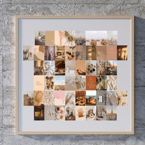 Travel Photo Decoration Card Set 50Sheets Art Photography Props Collocation Postcard Diy Room Wall Sticker Colour Printing Decor