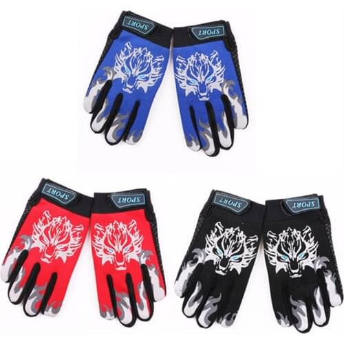 Hot Autumn Winter Five Fingers Gloves Bicycle Football Anti-Slip Cartoon 7-10T Kids Gloves Sport Gifts For Boy Keep Warm