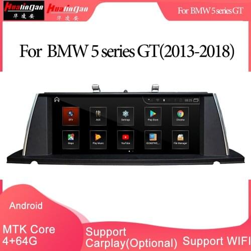 Hualingan For BMW 5 series GT,NBT system,10.25 inch Android car multimedia system MTK Core 4G internet 64G storage WIFI Carplay