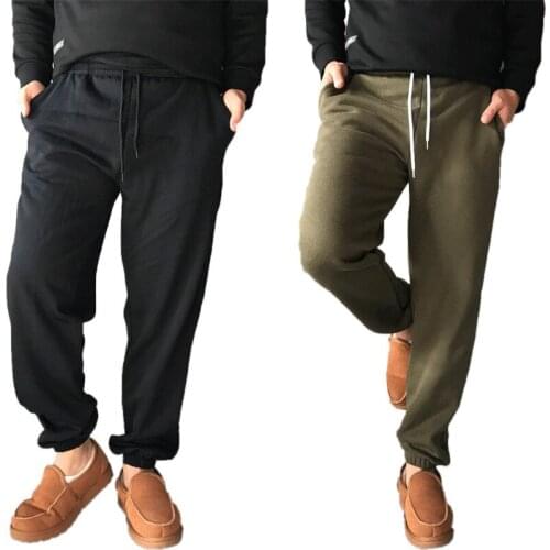 2021 New Mens Pants Velvet Thick Joggers Fleece Men Loose Pants Winter Warm Velvet Sweatpants Men Joggers Casual Pants