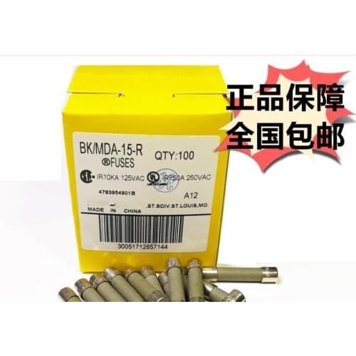 New Fuse 250V 6.3*32mm BK/MDA-2-R 2A BK/MDA-4-R 4A BK/MDA-6-R 6A BK/MDA-15-R 15A