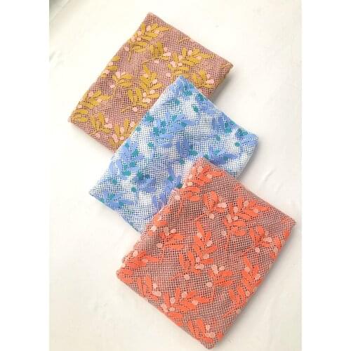 New Style Nigerian Lace Fabric 2021 High Quality Lace Water Soluble Embroidered Fashion Soft Lace Fabric 5 Yards