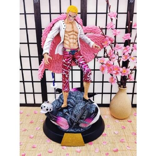 One Anime Figure Dracule Piece Pink Dofranmingo Anime Manga One Statue Piece Action Figure Boxed Model Toys Doll Decoration