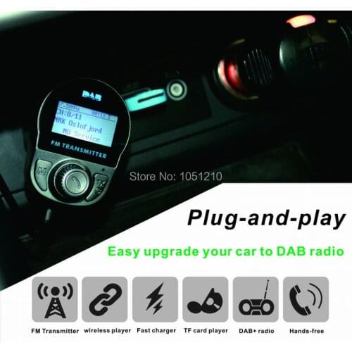Ouchuangbo DAB DAB+ car digital radio receiver for Cigarette Lighter Plug With Antenna for android multimedia player