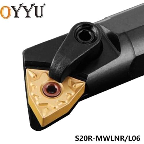 OYYU S20R-MWLNR06 S20R-MWLNL06 S20R MWLNR MWLNL Internal Turning Tool Holder CNC Boring Bar Carbide Insert Lathe Cutter Tools