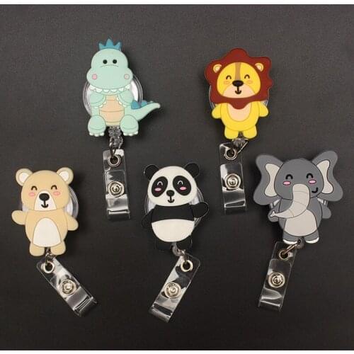 New Panda Style Forest Animal Retractable Badge Reel For Nurse&Doctor Card Holder Office&Hospital Supplies Boy&Girl Name Card