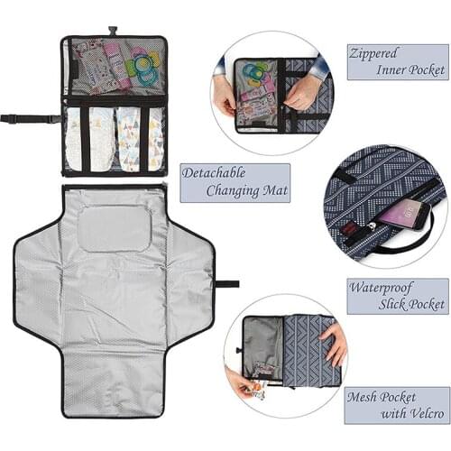 Newborn Baby Changing Pad Baby Changer Portable Foldable Waterproof Stroller Mattress Children Floor Mat 35*25 cm
