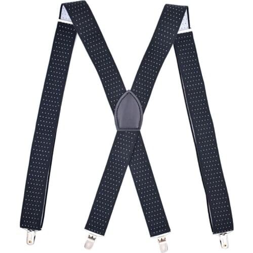 Mans Suspenders 4 Clips Outdoor Braces Elastic Adjustable Suspensorio Bretelles Tirantes Trousers ligas cowboy Strap