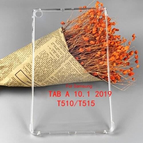 Anti-Knock Transparent Case For Samsung Galaxy Tab A 10.1 2019 SM-T510 SM-T515 10.1 inch Soft TPU Protective Back Cover
