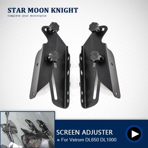 Windscreen screen Adjusters CNC Windshield Bracket Support Holder kits For Suzuki Vstrom DL1000 V-strom DL650 DL 650 1000