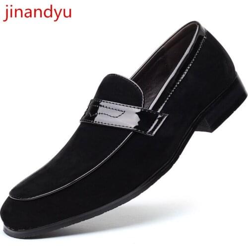 Size 48 Shoes High Quality Mens Office Shoe Loafers Men Shoes Casual Suede Leather Dress Shoes Mens Fashion Comfy Business Shoe