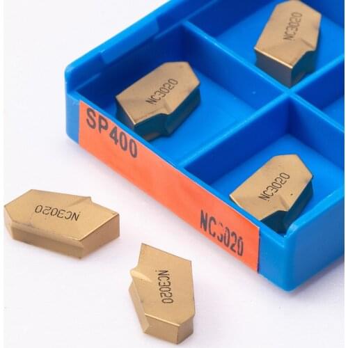 10PCS SP400 PC9030 NC3020 NC3030 high quality carbide blade metal turning tools SP 400 lathe tool CNC parts and slotting tool