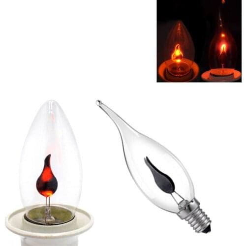 10X E27 E14 LED Lamp Fire flame effect light bulb 6W Edison Creative Light Candle Flicker Bulb 220V Home Decoration Light Bulb